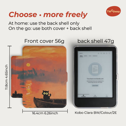 Monet & Cat Detachable Case for Kobo Clara Series