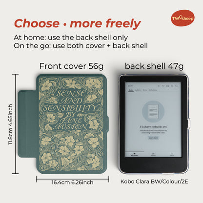 Vintage Book Detachable Case for Kobo Clara Colour BW 2E