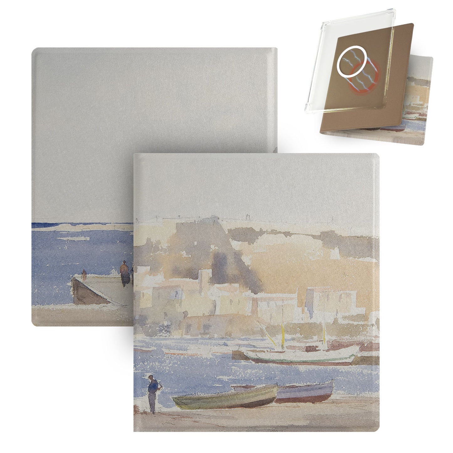 Traditional Oil Painting Style Magnetic Detachable Folio Cover Case for Boox Go7, Boox Go Color7 Gen2