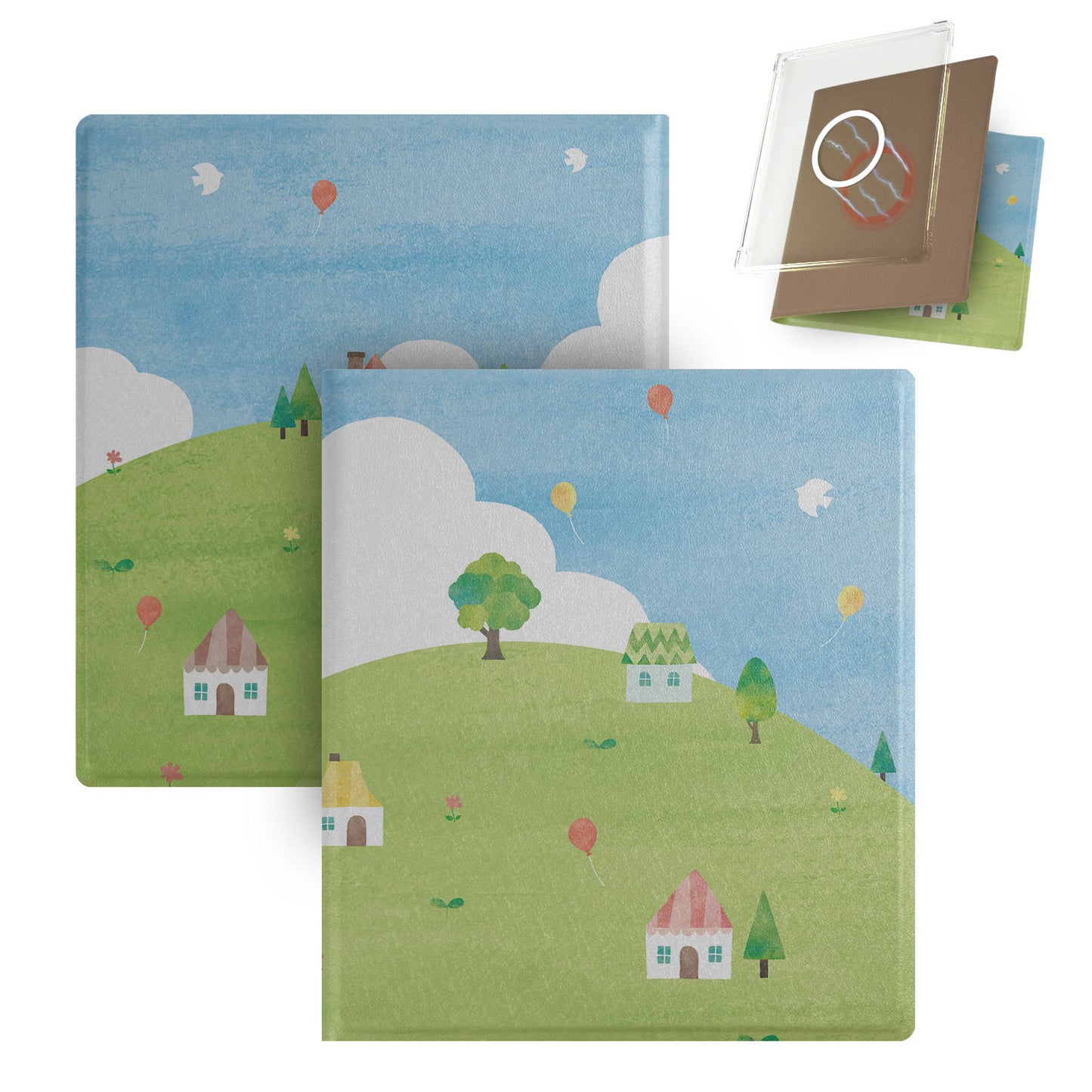 Cute Hand-Drawn Magnetic Detachable Clear TPU Cover Case for Boox Go7, Boox Go Color7 Gen2