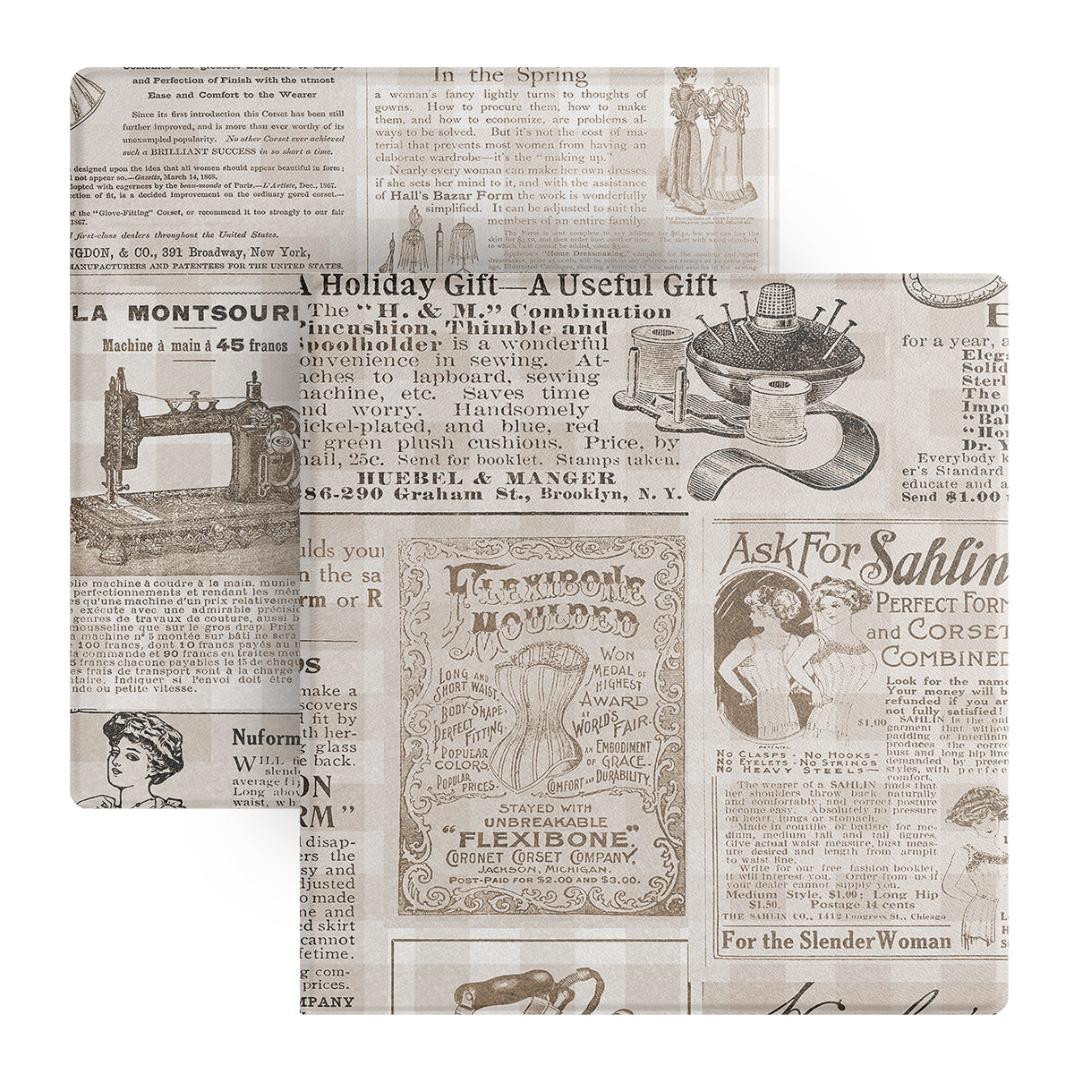Vintage Collage INS Style Magnetic Detachable Cover Case with Stylus Slot for Bigme B751 / Bigme B751C