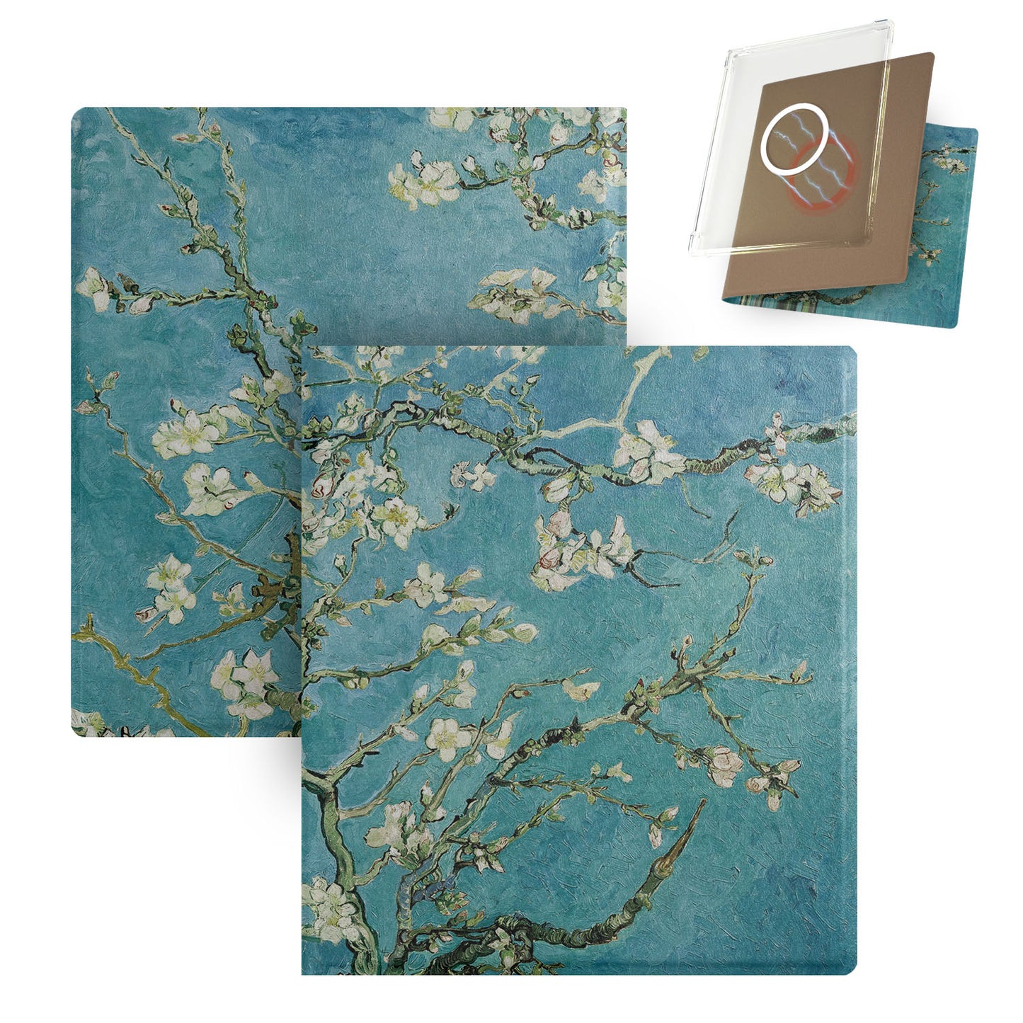 Traditional Oil Painting Style Magnetic Detachable Folio Cover Case for Boox Go7, Boox Go Color7 Gen2