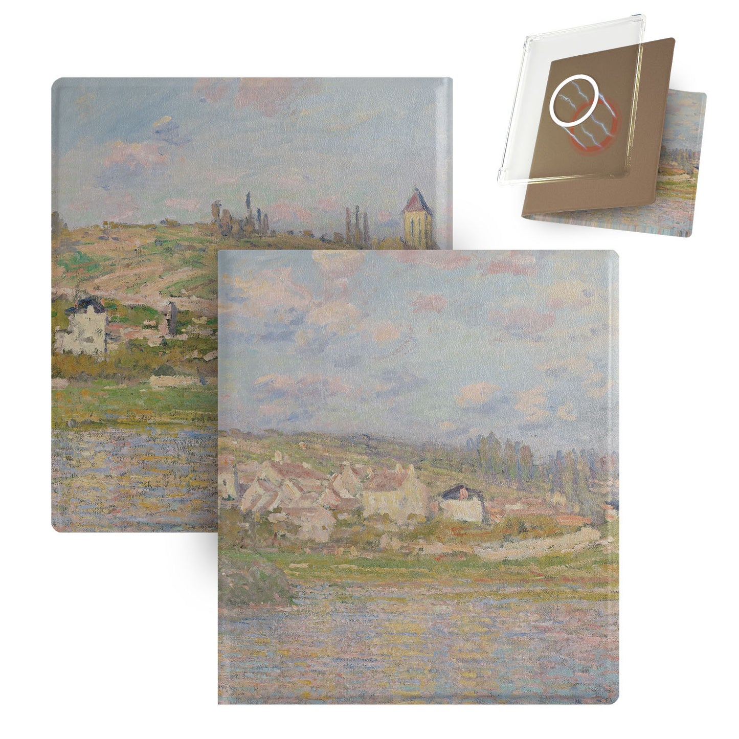 Traditional Oil Painting Style Magnetic Detachable Folio Cover Case for Boox Go7, Boox Go Color7 Gen2