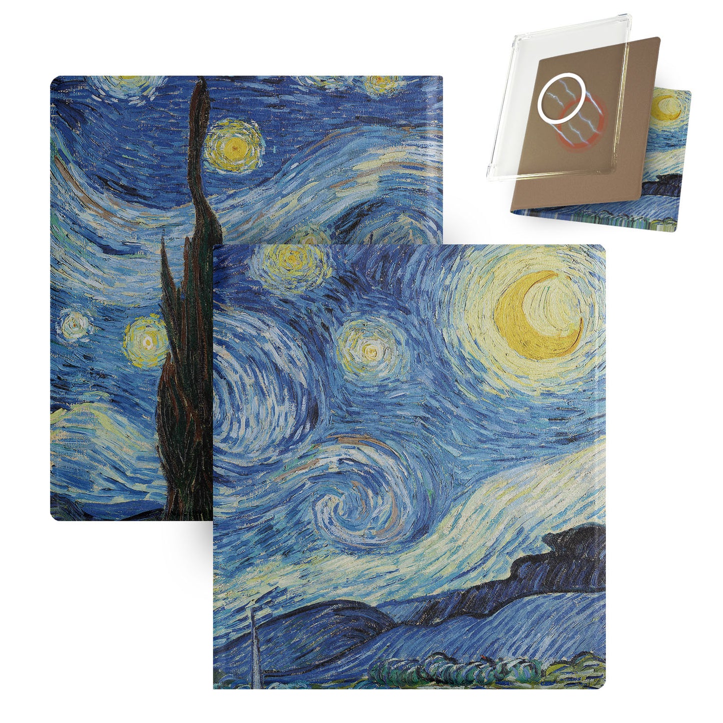 Traditional Oil Painting Style Magnetic Detachable Folio Cover Case for Boox Go7, Boox Go Color7 Gen2