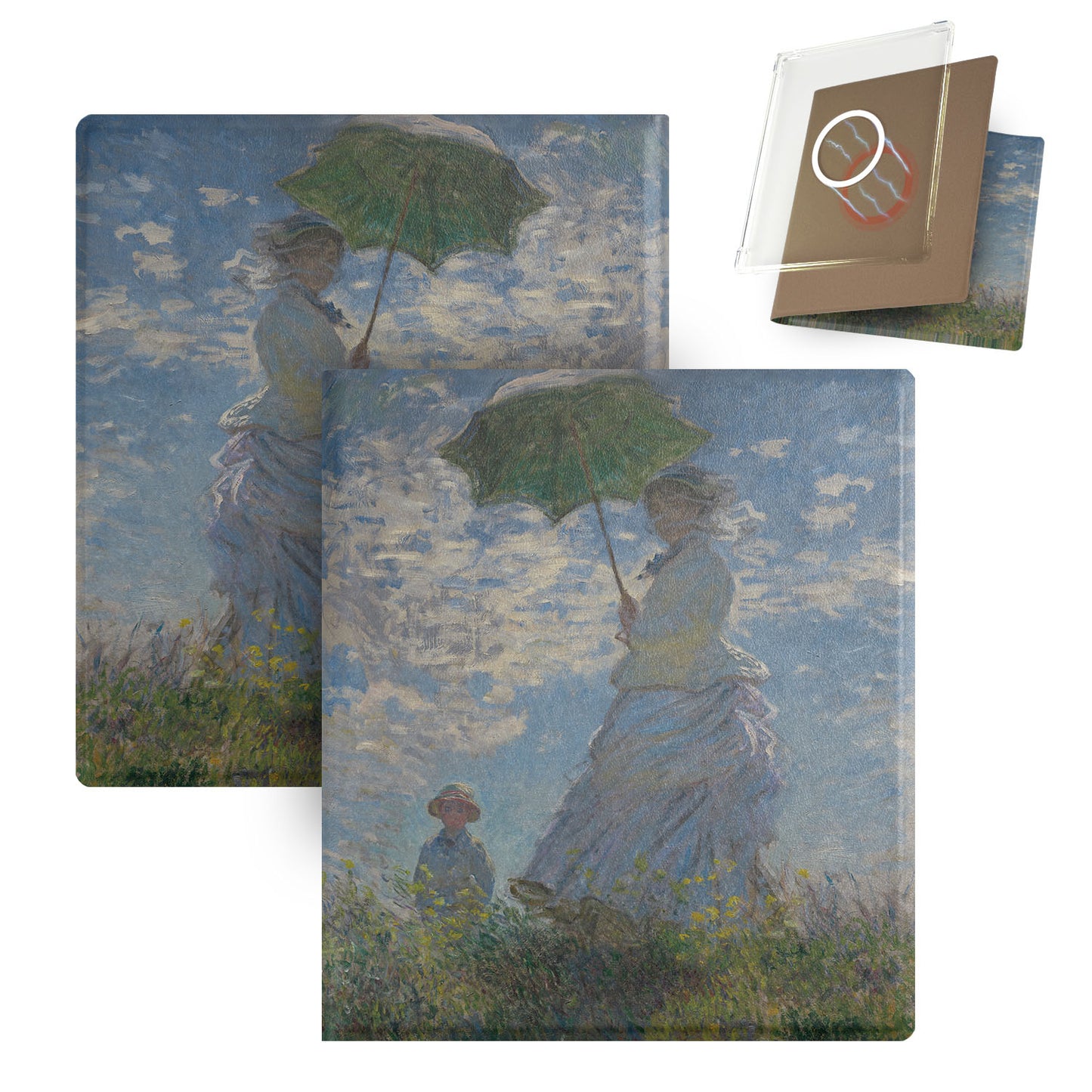 Traditional Oil Painting Style Magnetic Detachable Folio Cover Case for Boox Go7, Boox Go Color7 Gen2