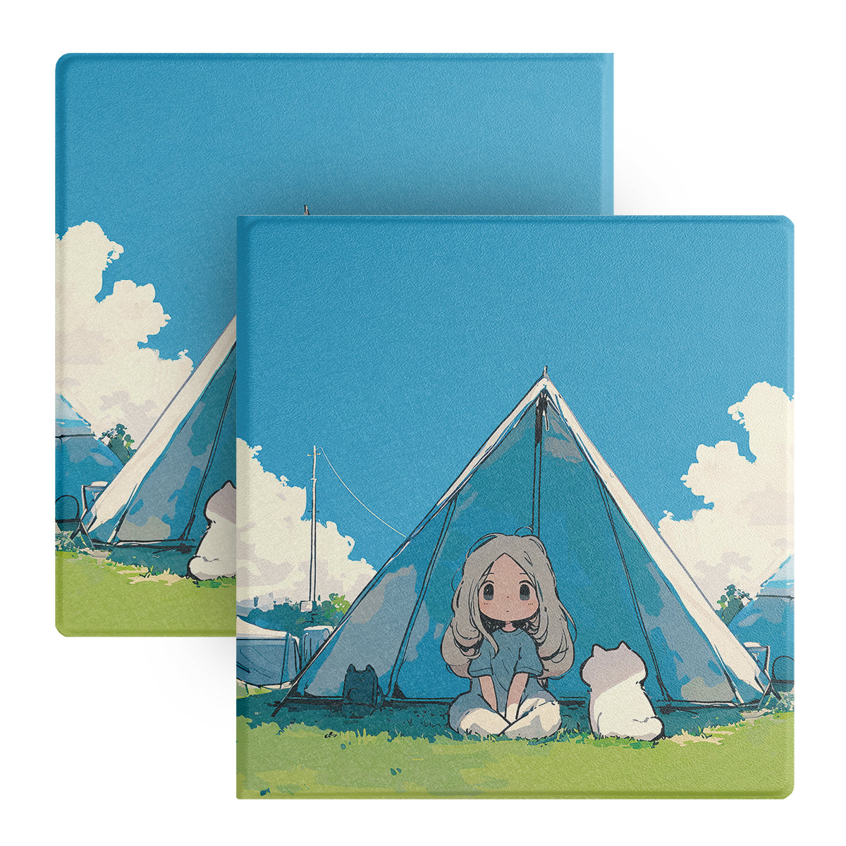 Cute Hand-Drawn Magnetic Detachable Cover Case with Stylus Slot for Bigme B751 and Bigme B751C