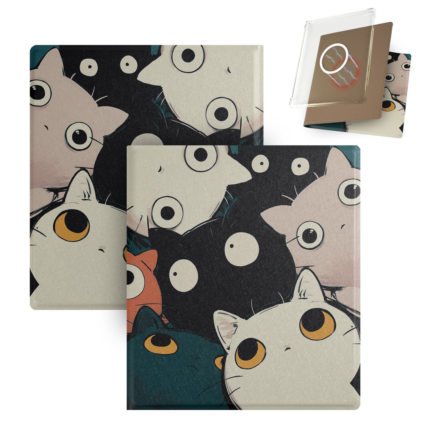 Cute Hand-Drawn Magnetic Detachable Clear TPU Cover Case for Boox Go7, Boox Go Color7 Gen2