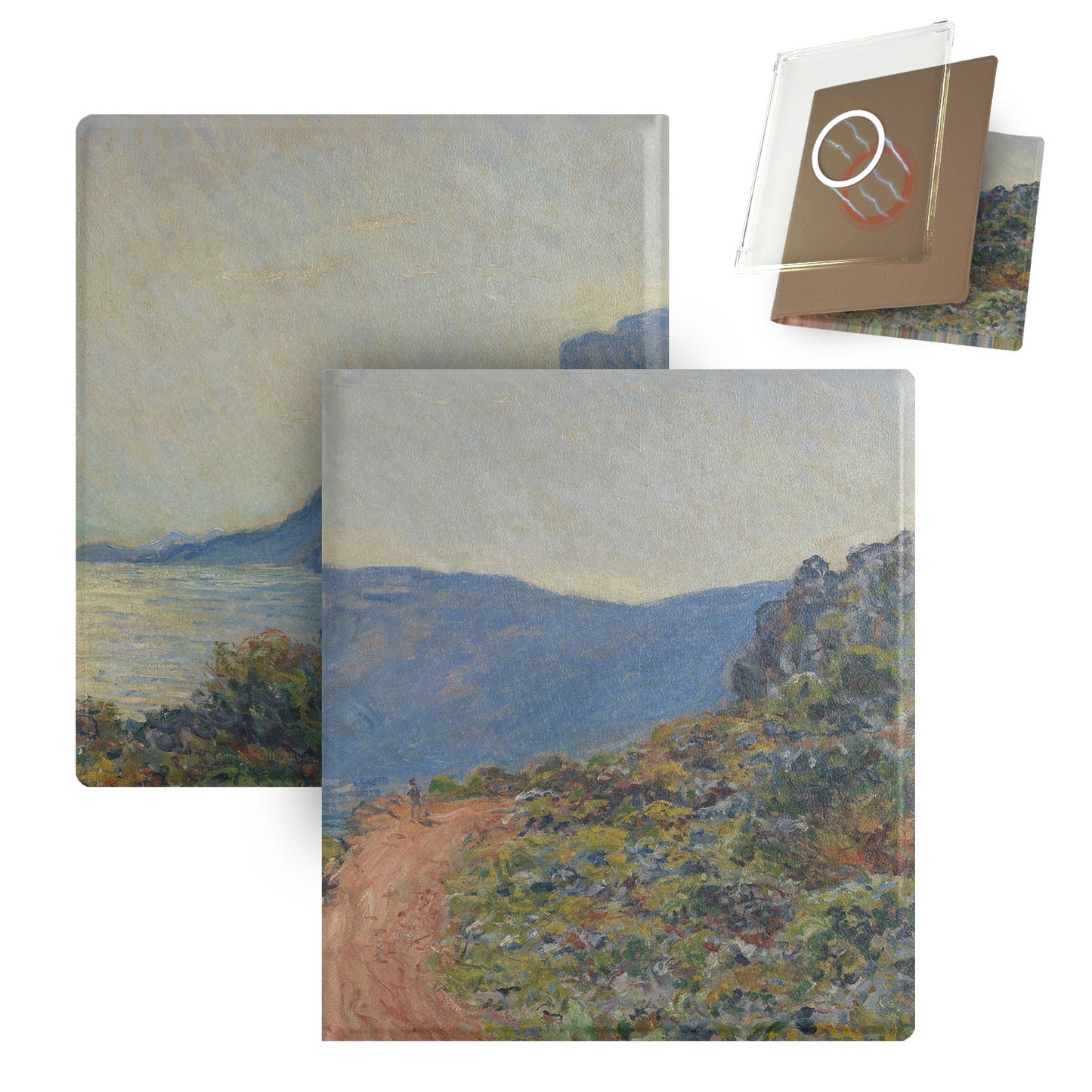 Traditional Oil Painting Style Magnetic Detachable Folio Cover Case for Boox Go7, Boox Go Color7 Gen2
