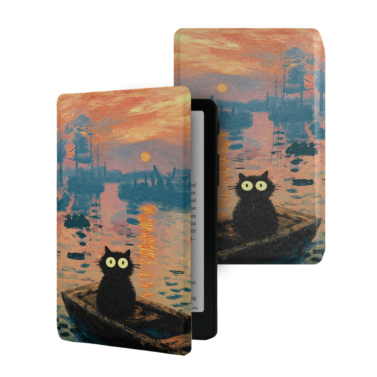 Monet and Cat Frameless Magnetic Cover Case XTEINK X4 Pro