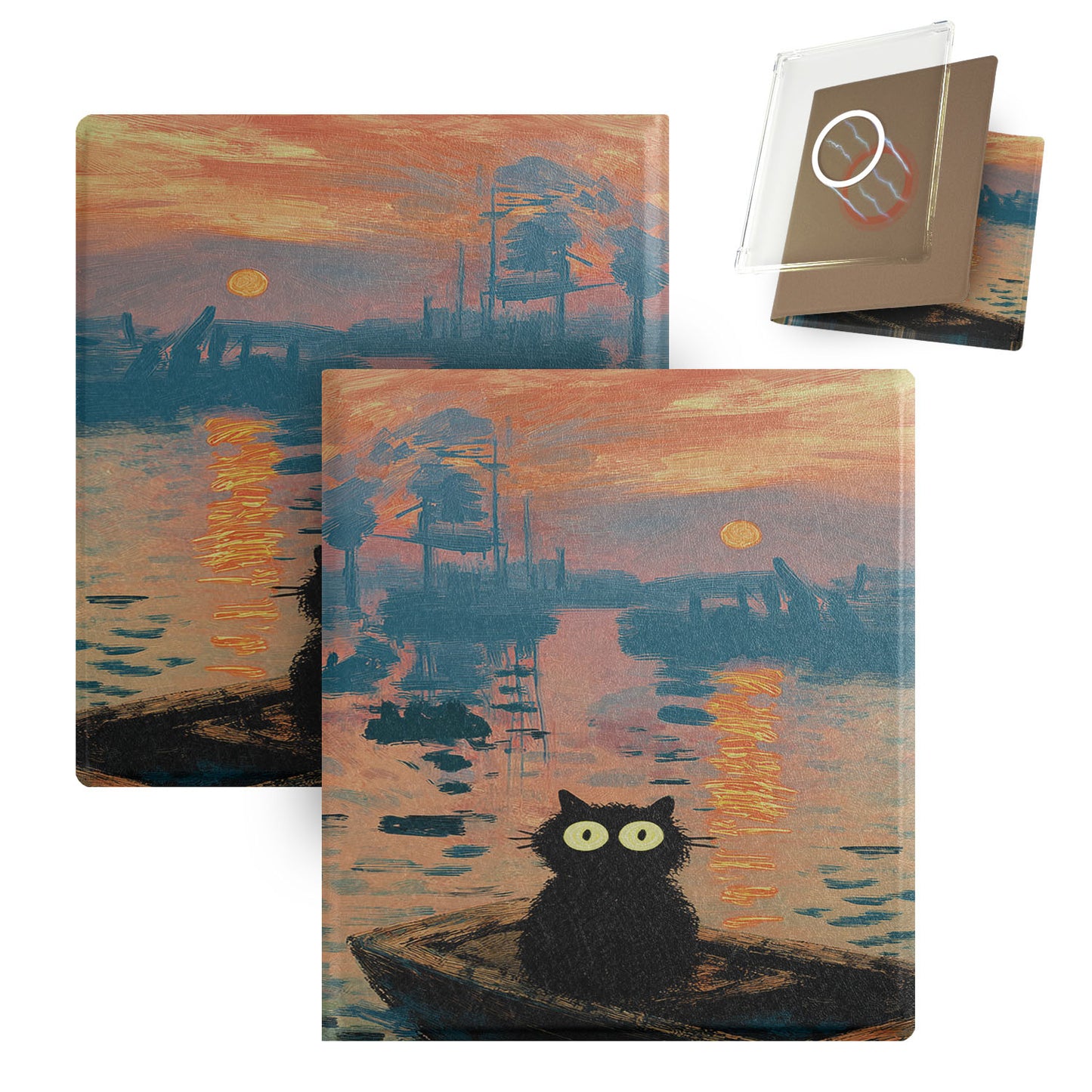 Monet and Cat Magnetic Detachable TPU Cover Case for Boox Go7, Boox Go Color7 Gen2