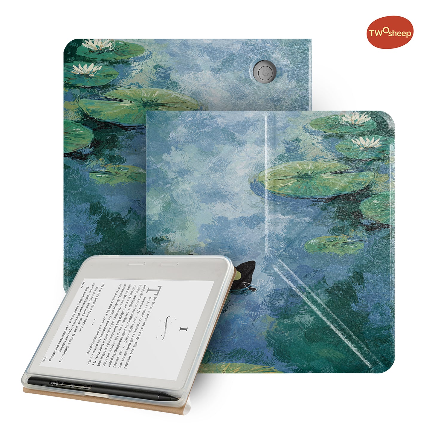 Cute Monet Cat Magnetic Case for Kobo Libra