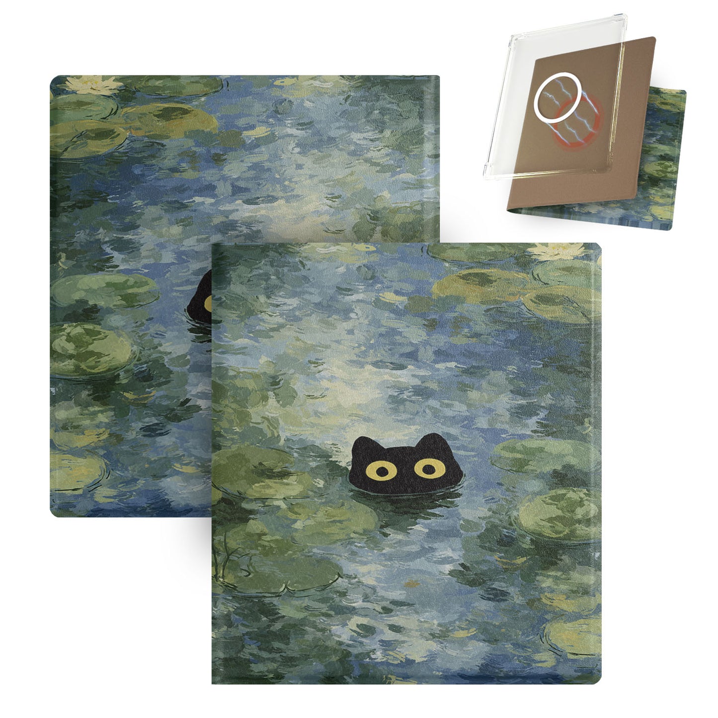 Monet and Cat Magnetic Detachable TPU Cover Case for Boox Go7, Boox Go Color7 Gen2