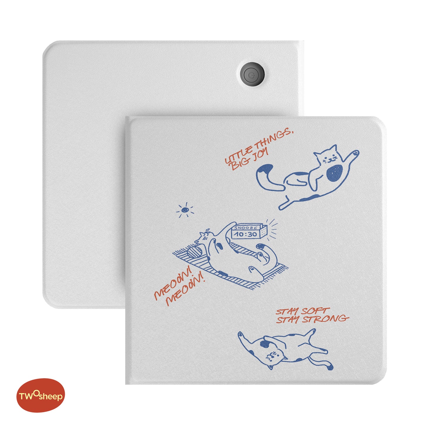 Cute Hand-Drawn Cats & Dogs Detachable Folio for Kobo Libra Colour & Libra2