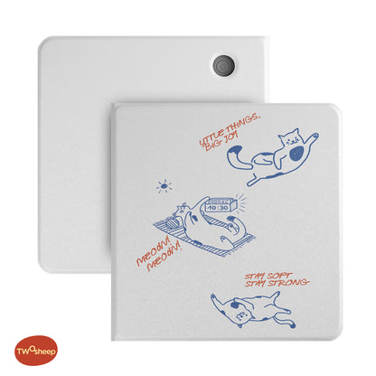 Cute Hand-Drawn Cats & Dogs Detachable Folio for Kobo Libra Colour & Libra2