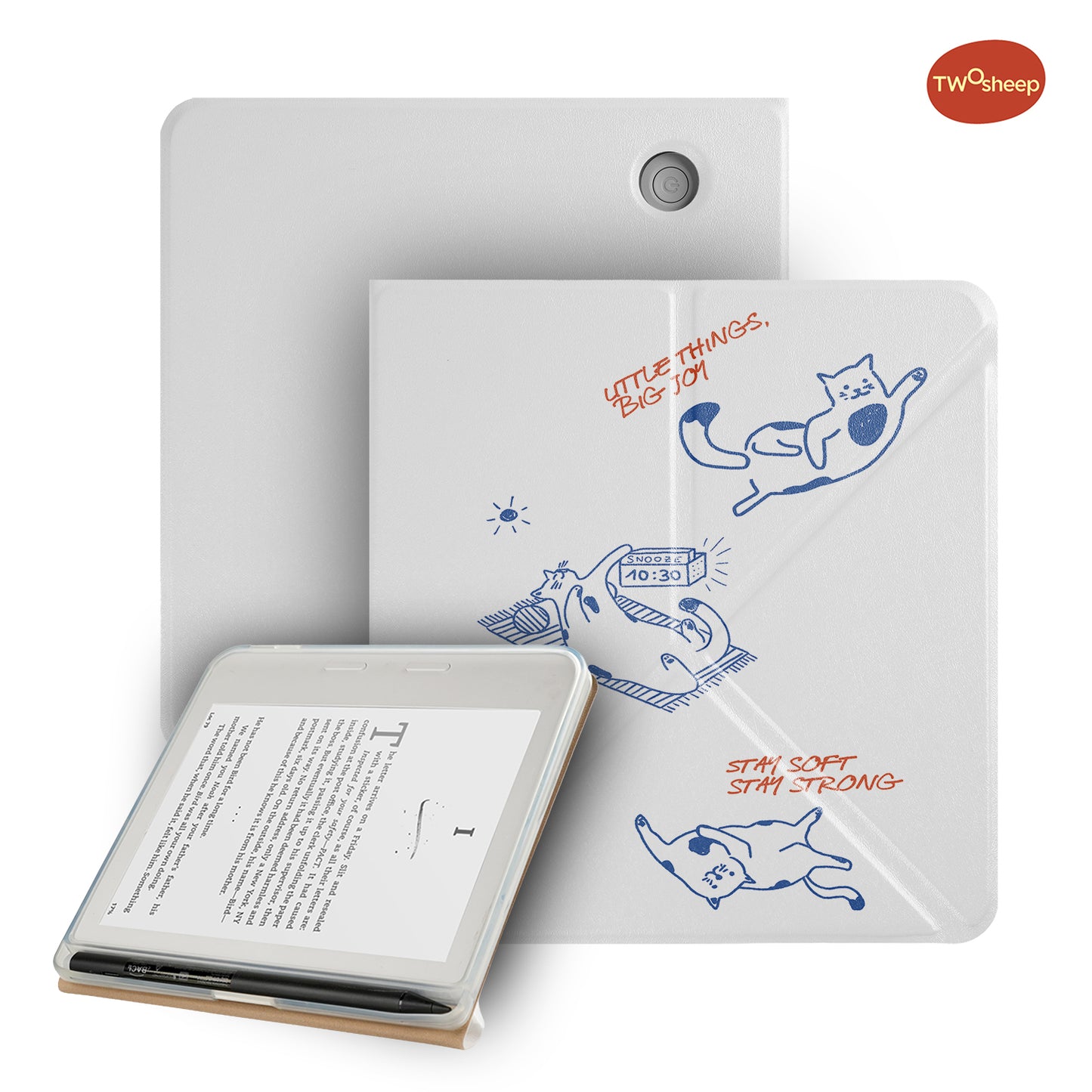 Cute Cat Dog Magnetic Case for Kobo Libra Colour Libra2