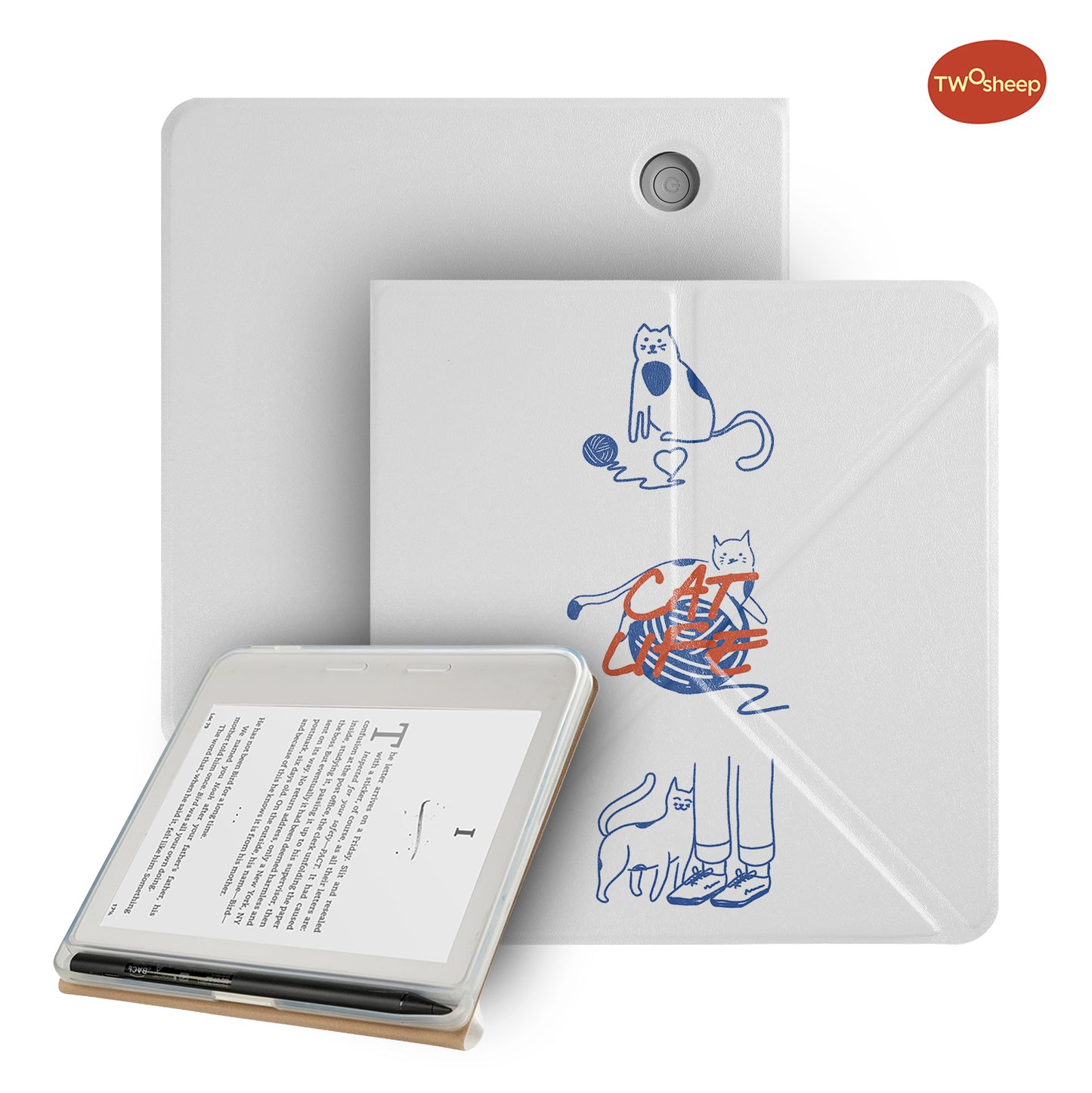 Cute Cat Dog Magnetic Case for Kobo Libra Colour Libra2