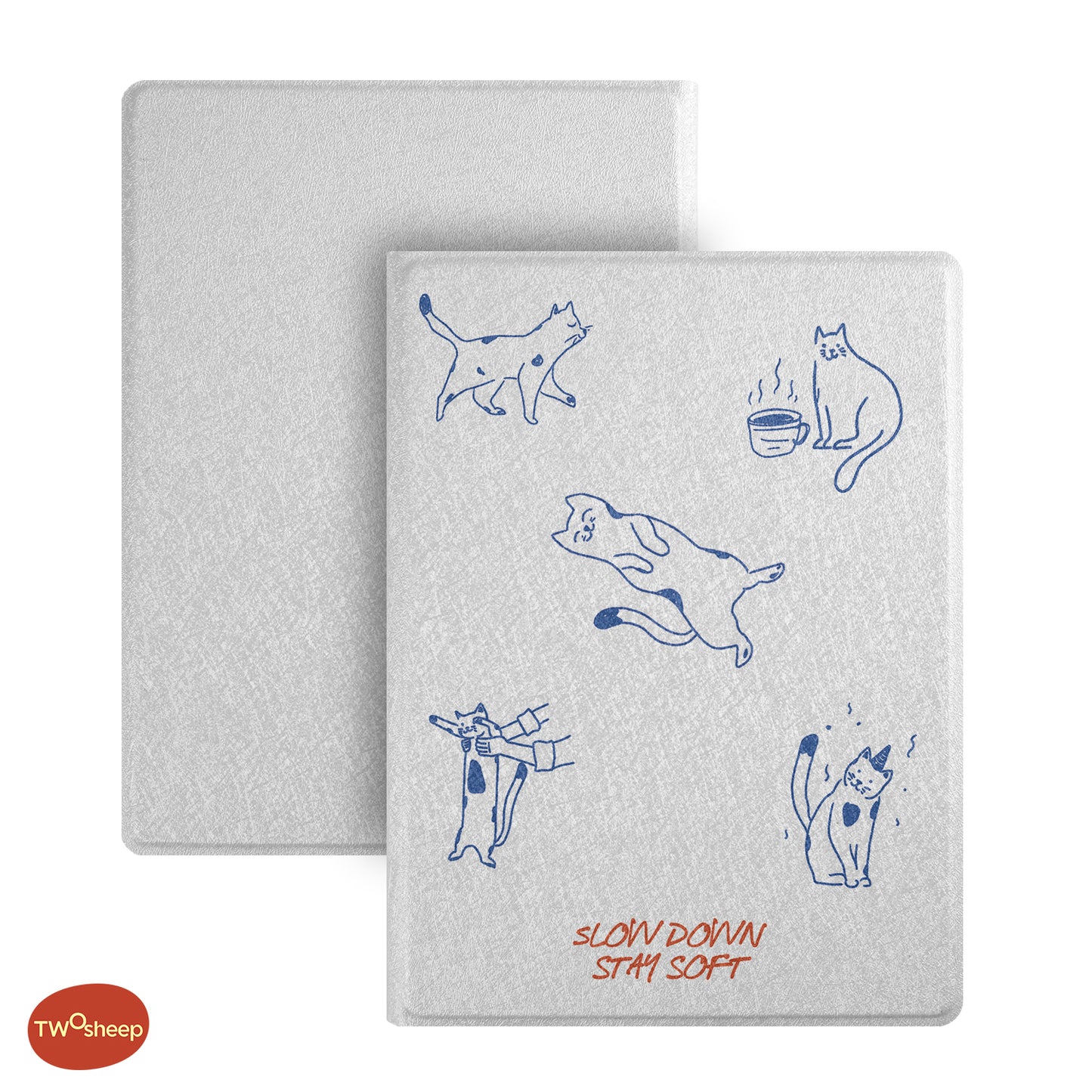 Line Art Cat and Dog Magnetic Shell-Free Cover Case for Bigme B6