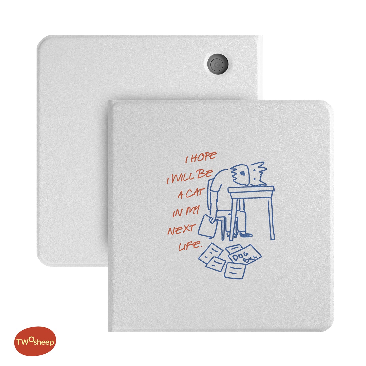Cute Hand-Drawn Cats & Dogs Detachable Folio for Kobo Libra Colour & Libra2
