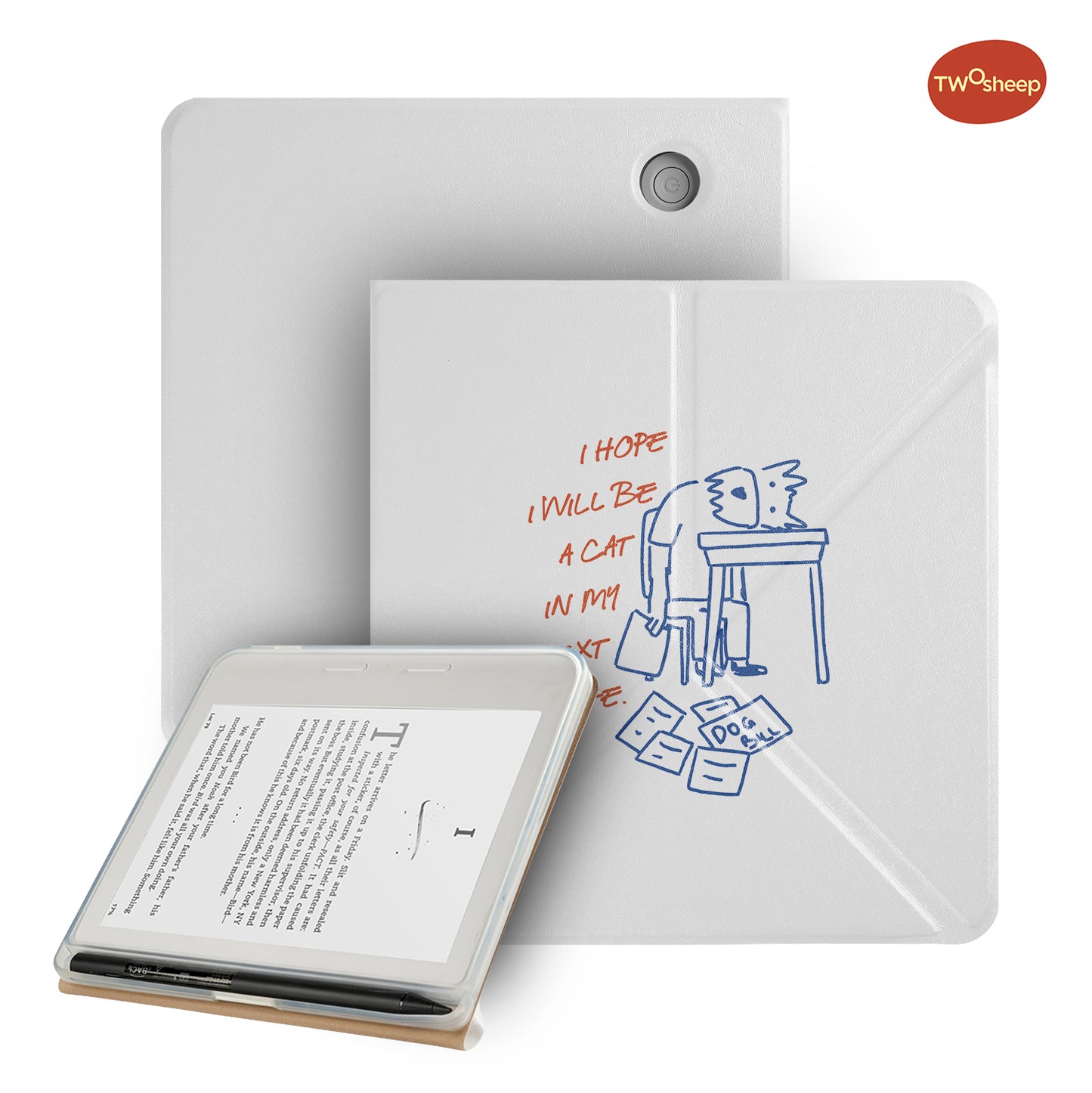 Cute Cat Dog Magnetic Case for Kobo Libra Colour Libra2