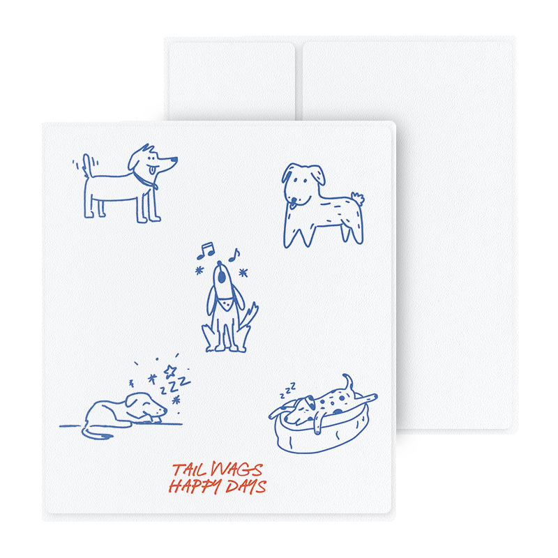 Hand-Drawn Line Dogs Magnetic Folio for Boox Go 7-inch Series