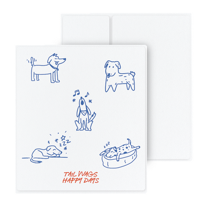 Hand-Drawn Line Dogs Magnetic Folio for Boox Go 7-inch Series