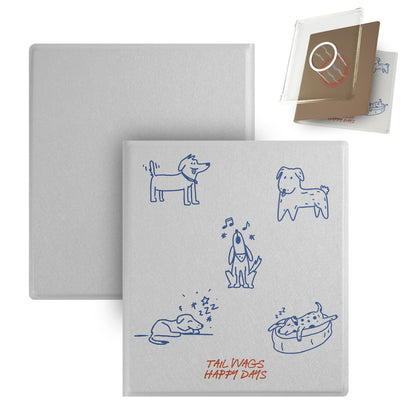 Line Art Cat & Dog Magnetic Detachable TPU Cover Case for Boox Go7, Boox Go Color7 Gen2