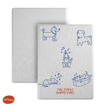 Line Art Cat and Dog Magnetic Shell-Free Cover Case for Bigme B6