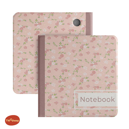 Floral Notebook Detachable Magnetic Folio for Kobo Libra Colour & Libra2