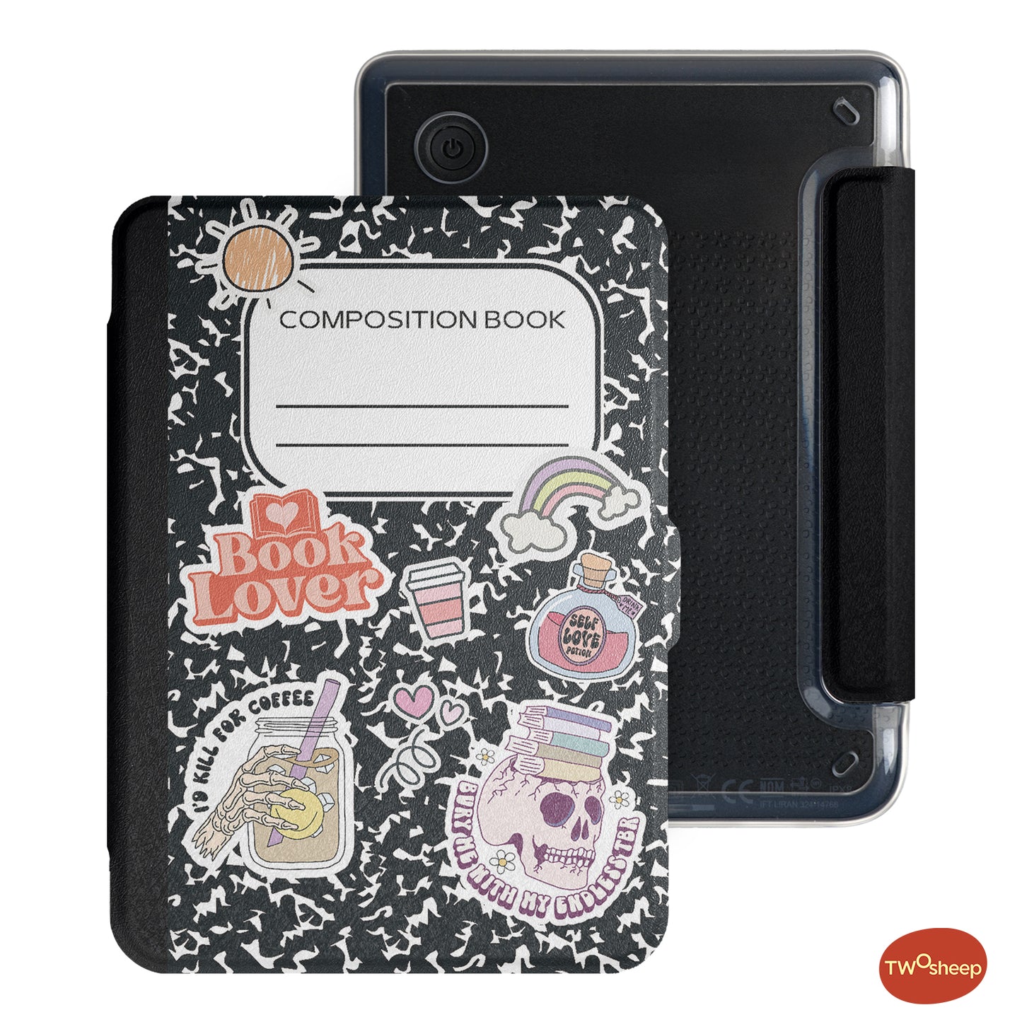 Composition Book Detachable Case for Kobo Clara Colour BW 2E