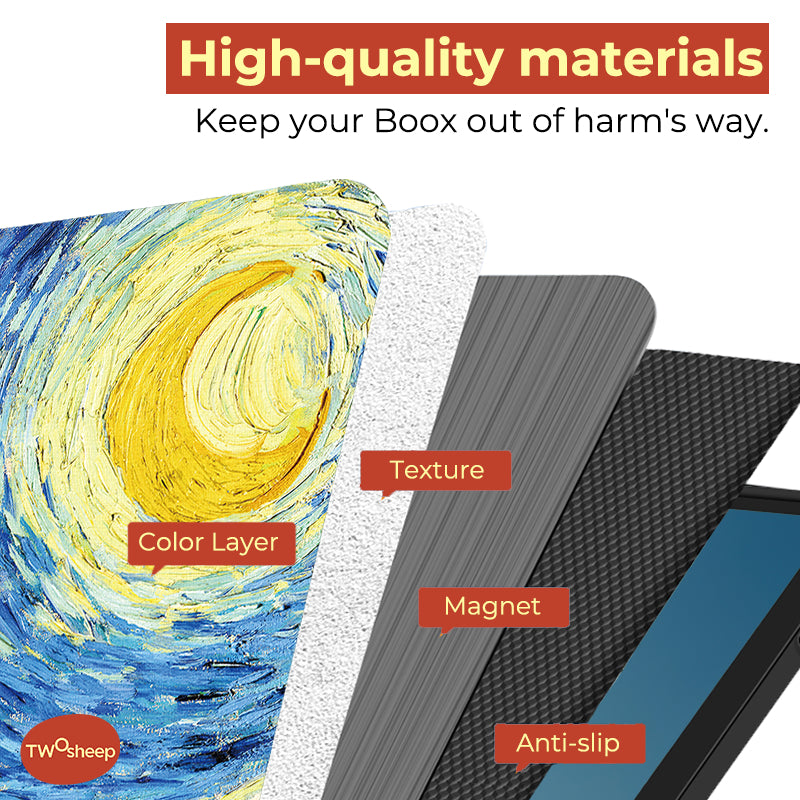 Twosheep Oil Painting Magnetic Cover for BOOX Go 7 / Color 7 Gen II / Page / Leaf3C