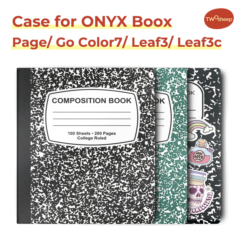 Twosheep Magnetic Smart Cover for BOOX Go 7 / Go Color 7 / Go Color 7 Gen II / Page / Leaf 3C / Leaf3 – Auto Sleep Wake, Ultra Slim Book-Style Case