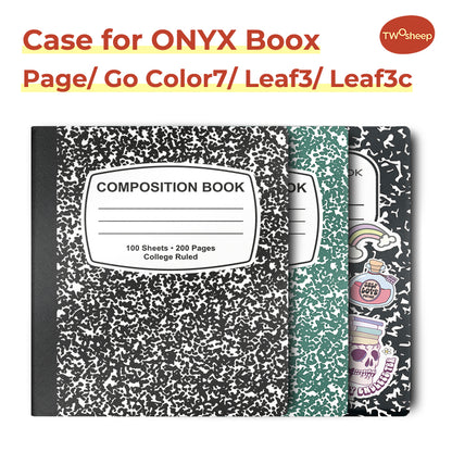 Twosheep Magnetic Smart Cover for BOOX Go 7 / Go Color 7 / Go Color 7 Gen II / Page / Leaf 3C / Leaf3 – Auto Sleep Wake, Ultra Slim Book-Style Case