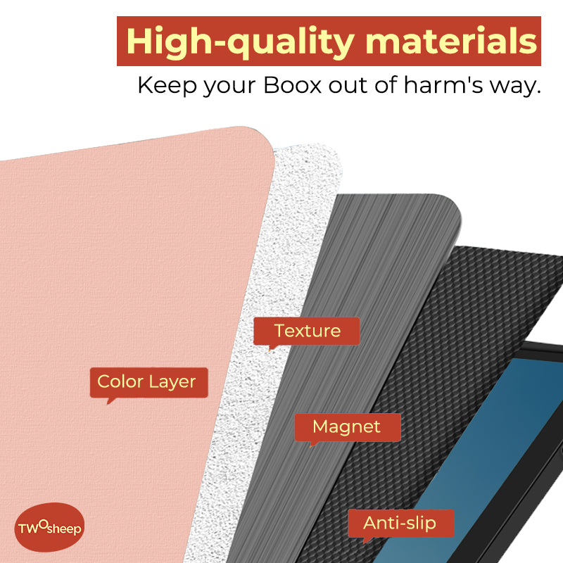 Twosheep Minimalist Cover for BOOX Go 7 / Go Color 7 Gen II / Page / Leaf3C – Smart Slim Design