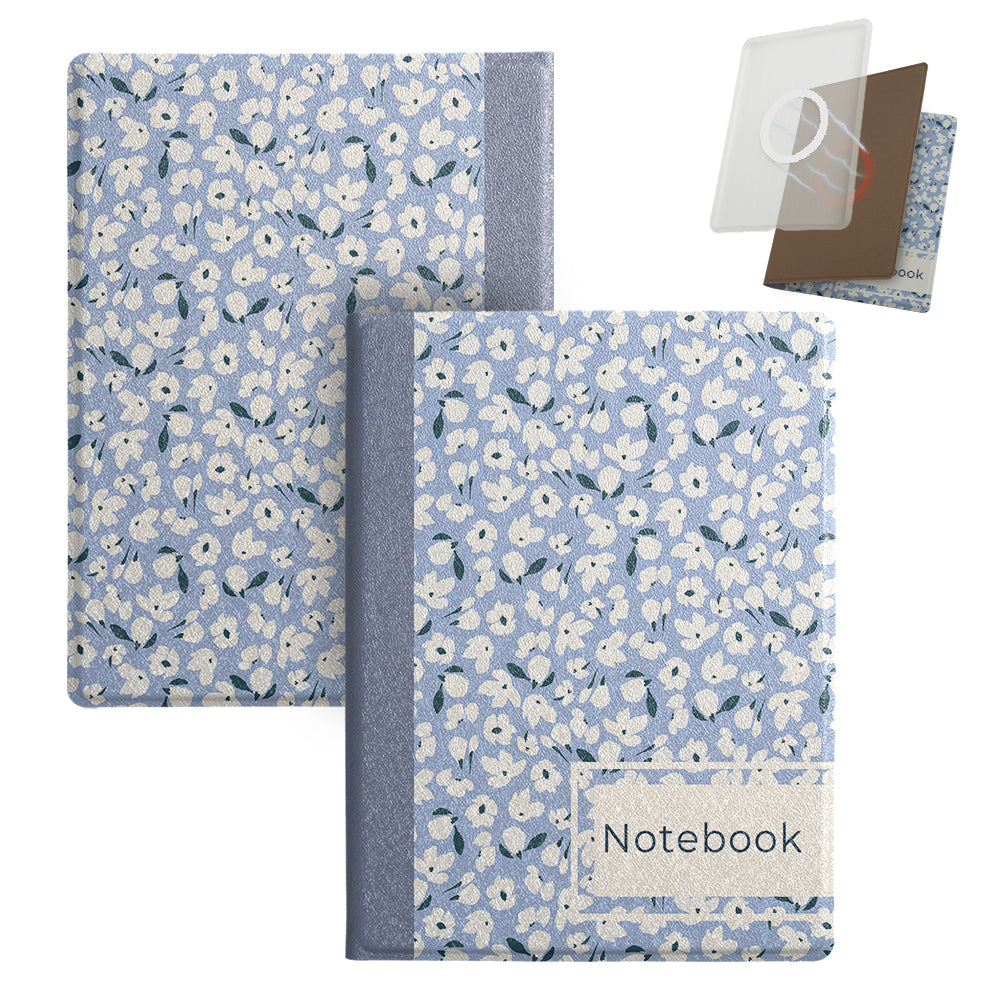 D9 Vintage Floral Notebook Magnetic Detachable Cover Case for Boox Go6 GenII