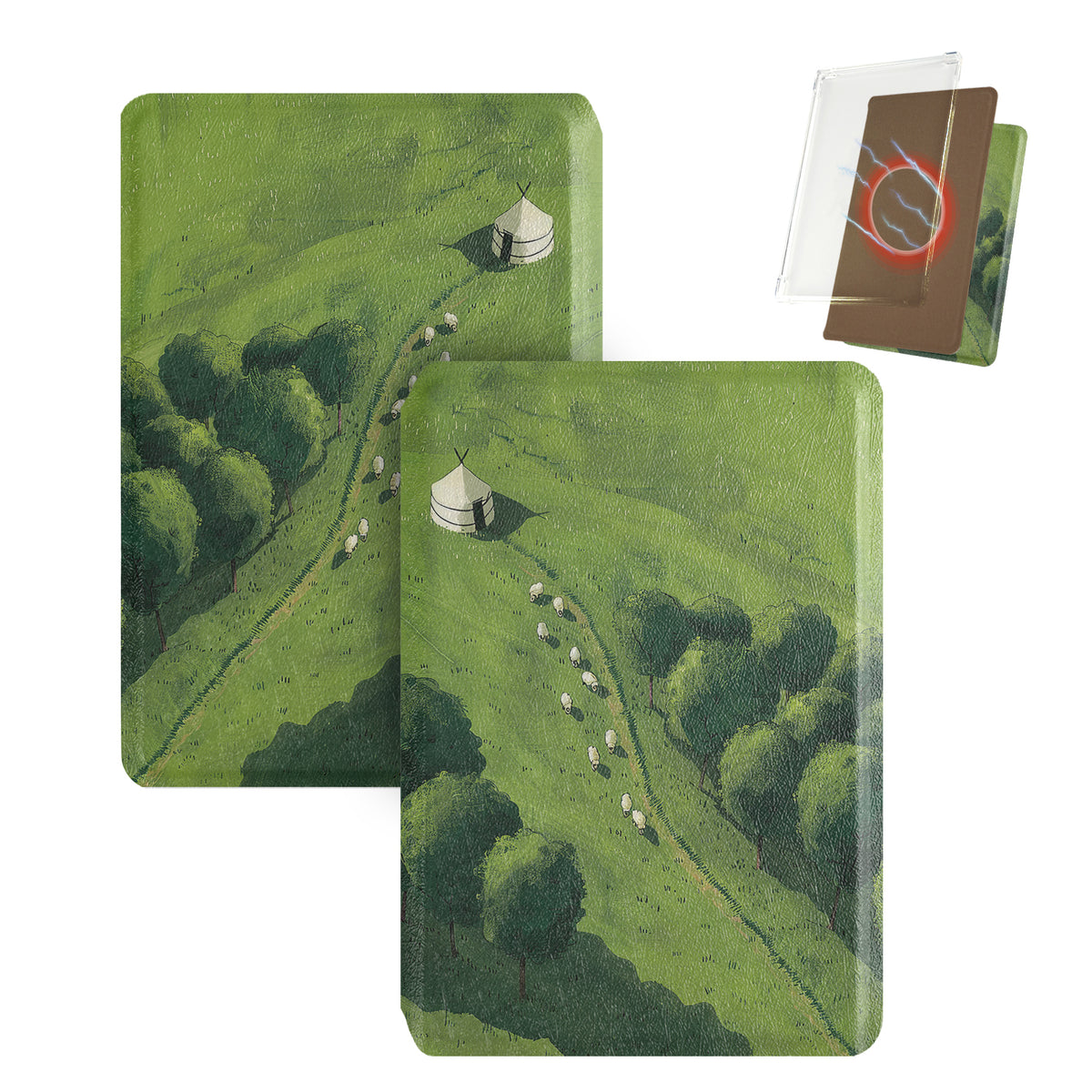 Hand-Painted Artwork Magnetic Detachable Cover Case for XTEINK X4 Pro
